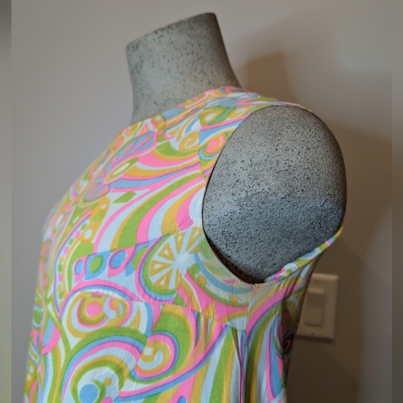 60's vintage iconic psychedelic disco shift dress. Couture Size 8/10. - Picture 9 of 13